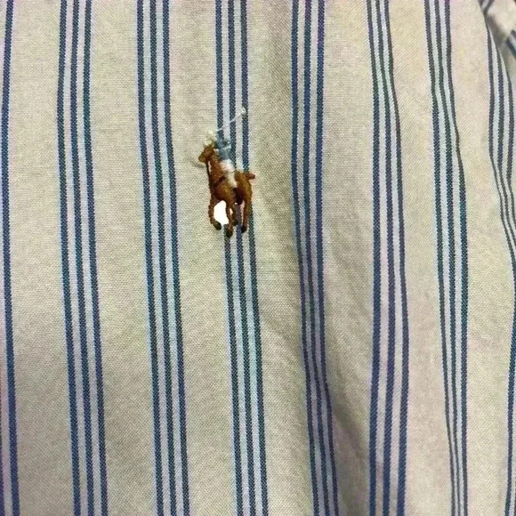 Ralph Lauren 17-33 Long Sleeve Dress Shirt with French seams Blue & White - Picture 2 of 7